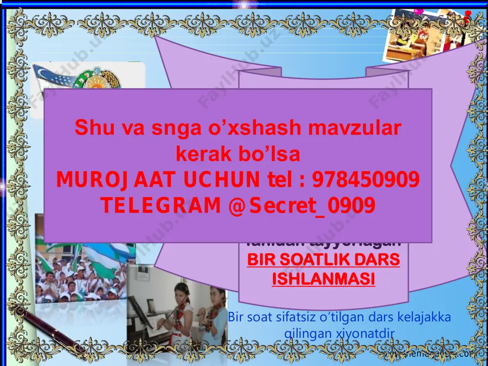 1-sinf o‘qish -chorak_g'azal mulkining sultoni — PDF