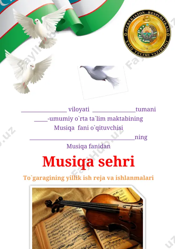 1-4 sinf musiqa sehri to`garak 2020-2021 yil 34 soatlik — DOCX