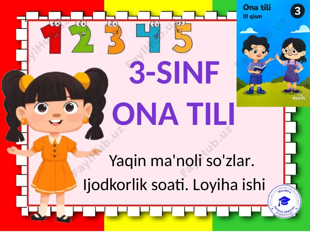ona tili 12-dars 4-chorak — PPTX