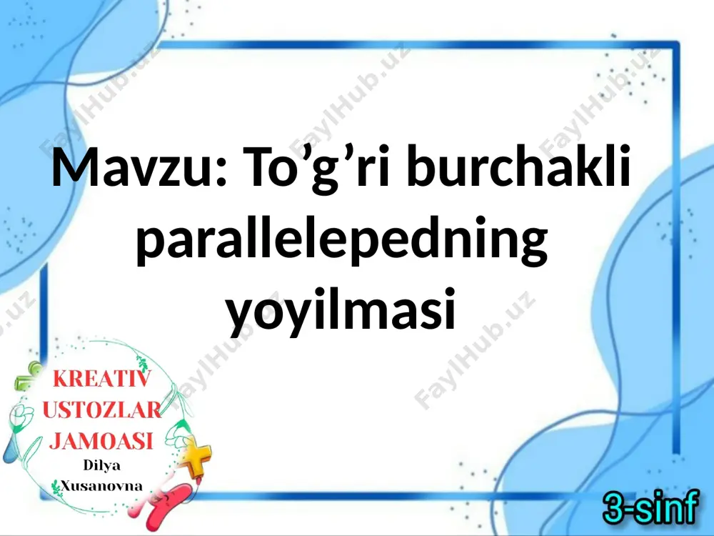 22-dars matematika 3-sinf — PPTX