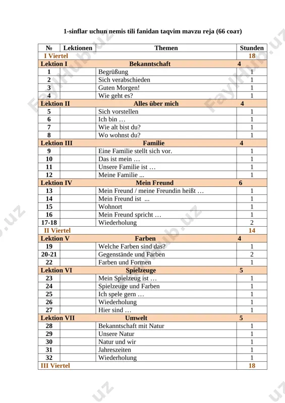 1-nemis tili — DOCX