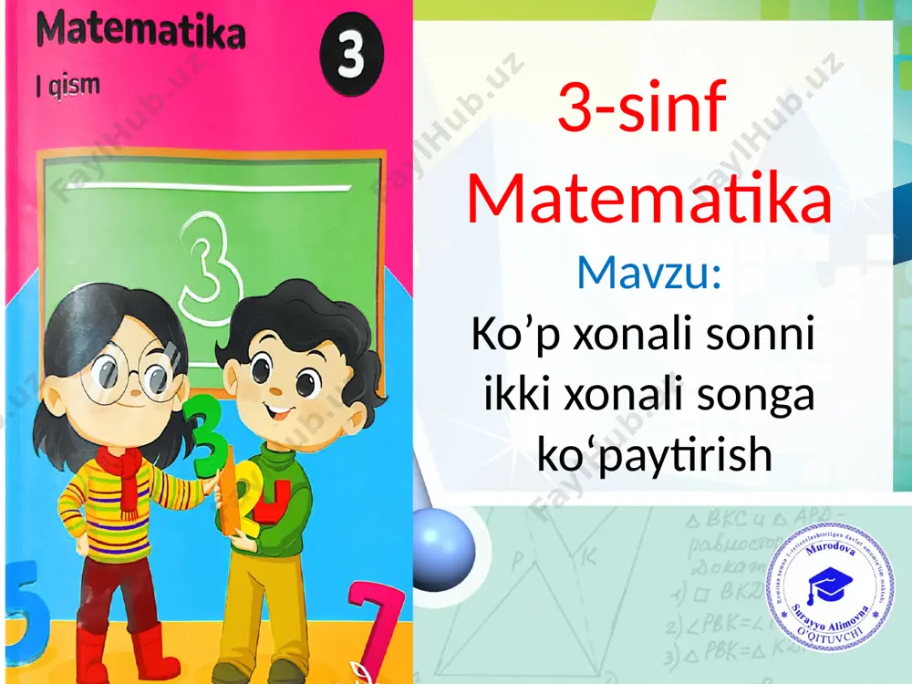 3-sinf matematika 34-dars — PPTX