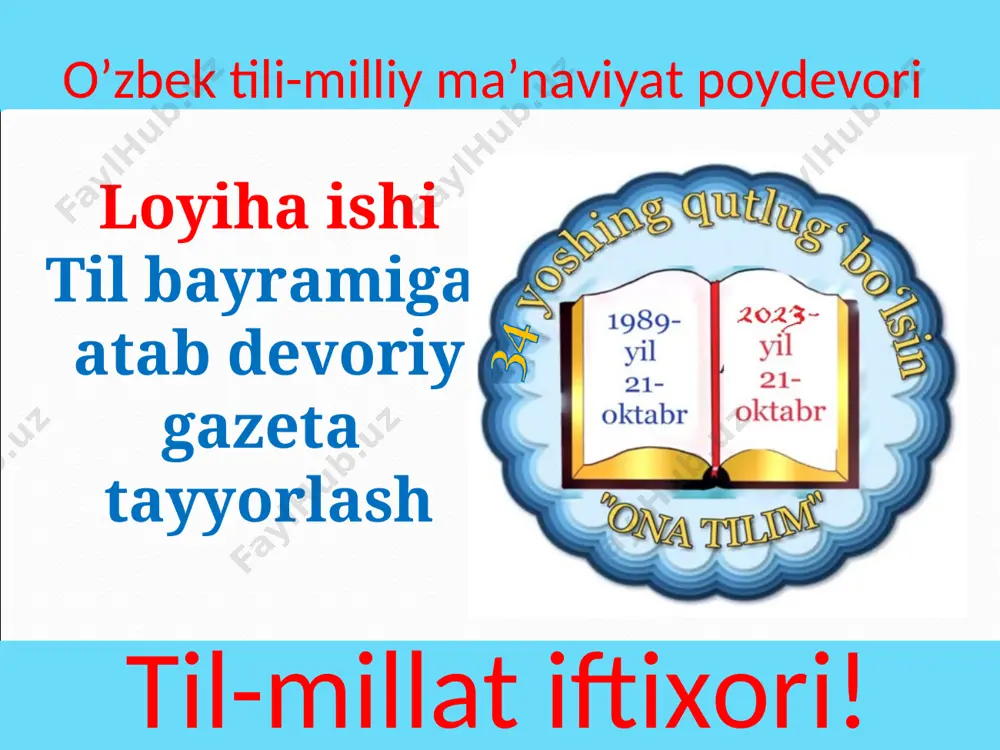 3-sinf ona tili 20-dars loyiha ishi — PPT