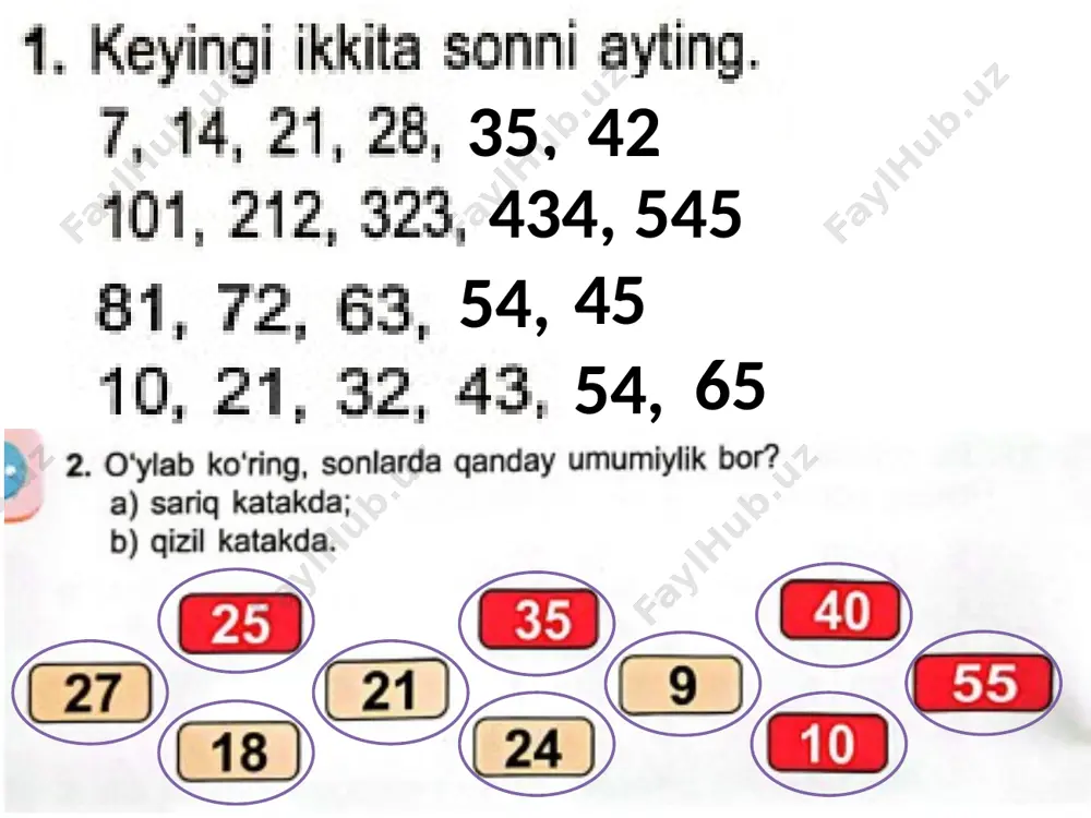 3-sinf matematika 7-dars — PPTX