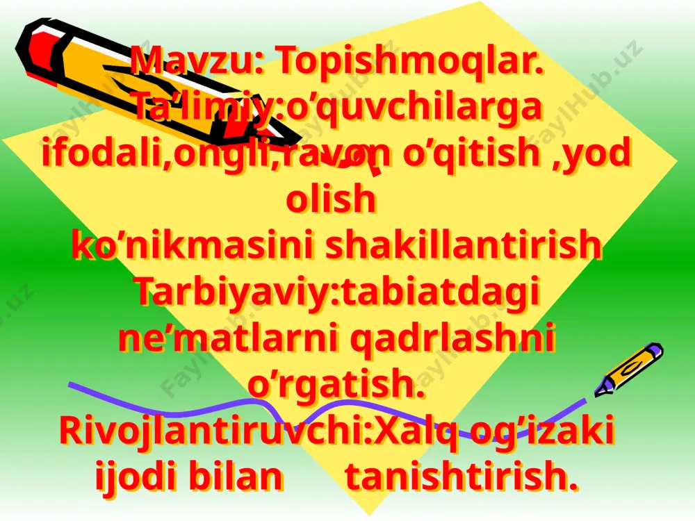 topishmoqlar — PPTX