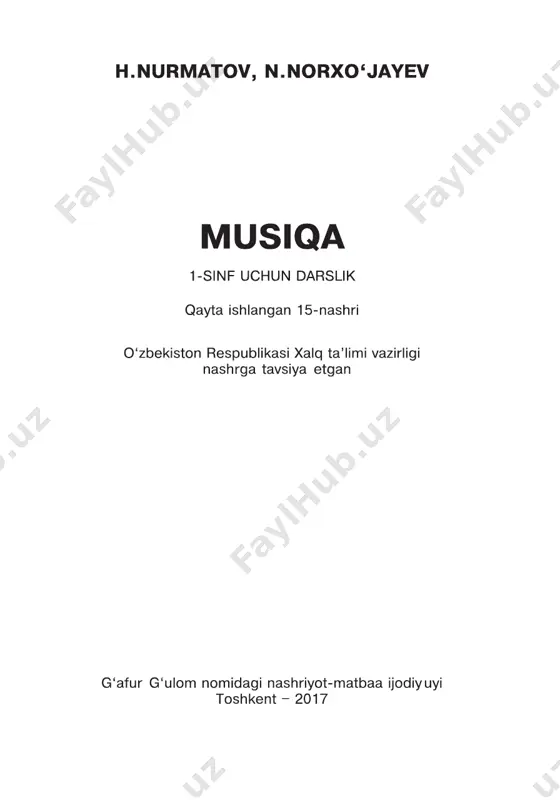 1-sinf musiqa — PDF
