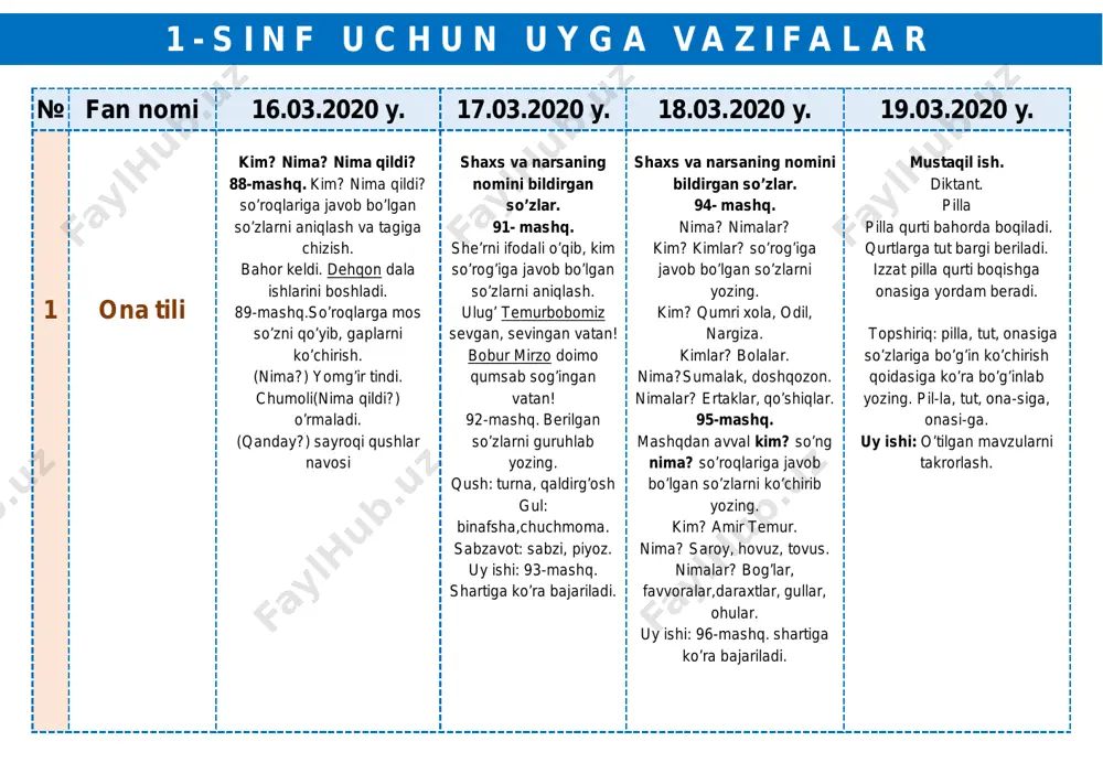 @yosh_ustozlar 1 sinf uyga vazifa — PDF