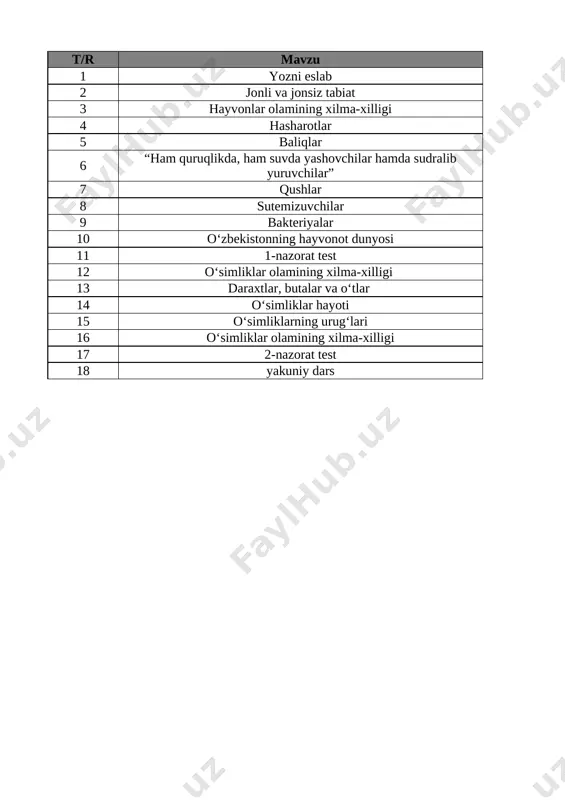 3-sinf science 1-chorak @e_baza_ishreja — XLSX