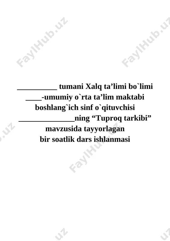 tuproq tarkibi — DOCX