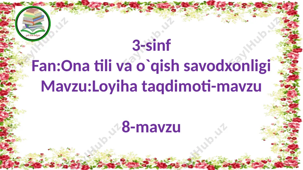 3-s.loyiha taqdimotyi.8-m. — PPTX