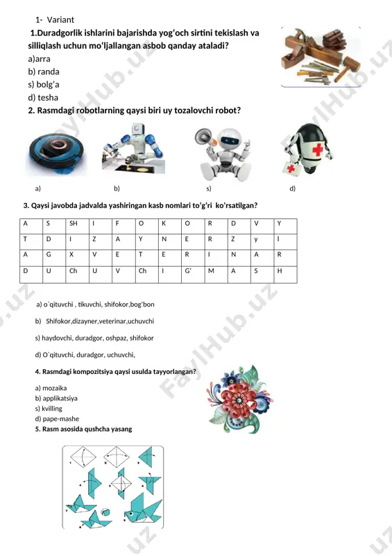 3-sinf monitoring — DOCX