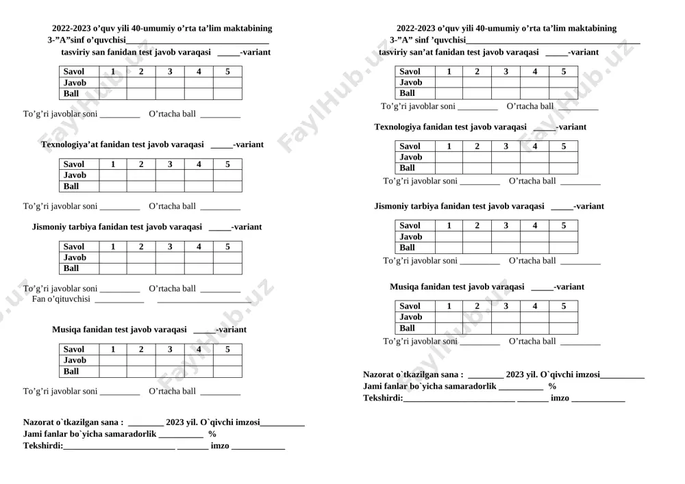 blok test kaliti — DOCX