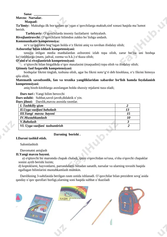 1-sinf matematika — DOCX