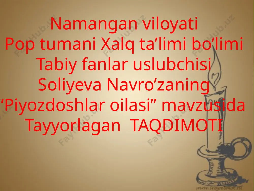 piyozdoshlar oilasi — PPTX