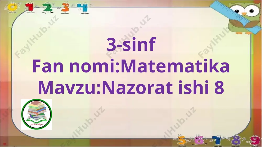 3-s.nazorat ishi 8 — PPTX