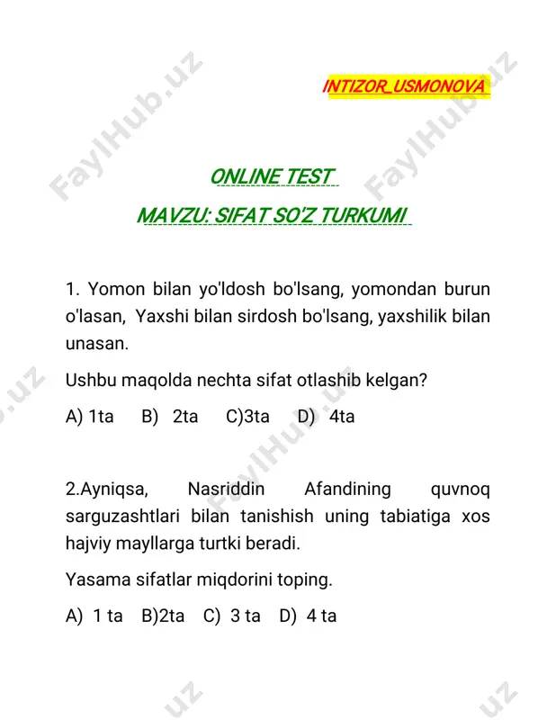 online test -6 — PDF