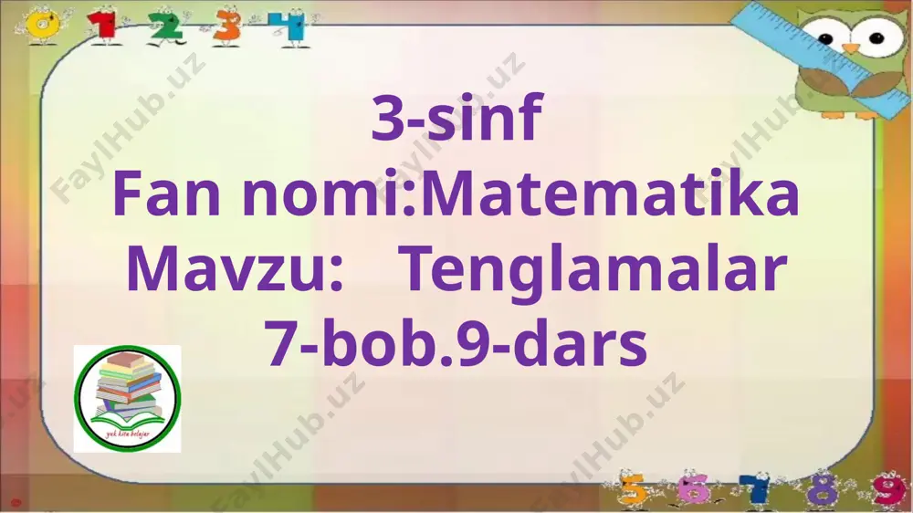 3-s.tenglamalar.9-d — PPTX