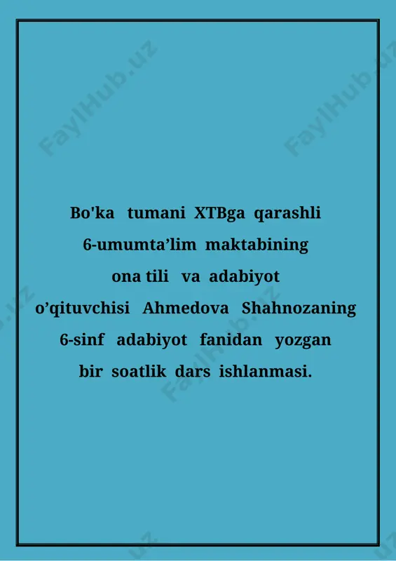6-sinf shum bola — DOCX