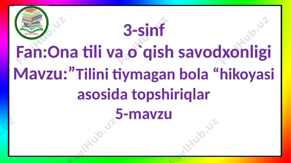 3-s.tilini tiymagan bola asosida topshirqlar.5-m — PPTX