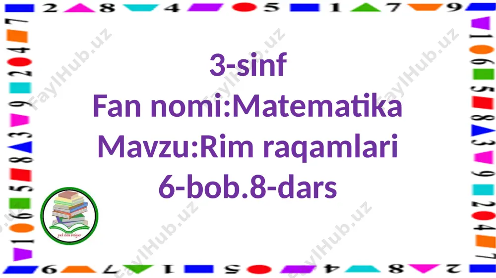3-s.rim raqamlari.8-d — PPTX