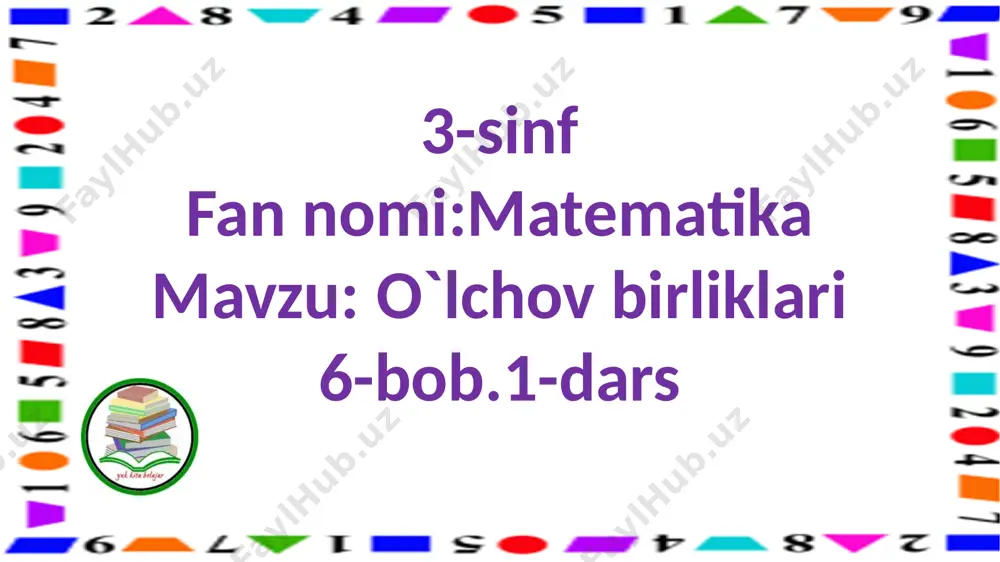 3-s.o`lchov birliklari.1-d — PPTX