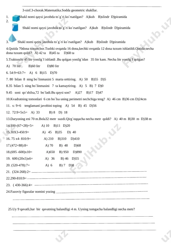 3-s.matematika.ona tili va o`qish savodxonligi.test.3-ch — DOCX