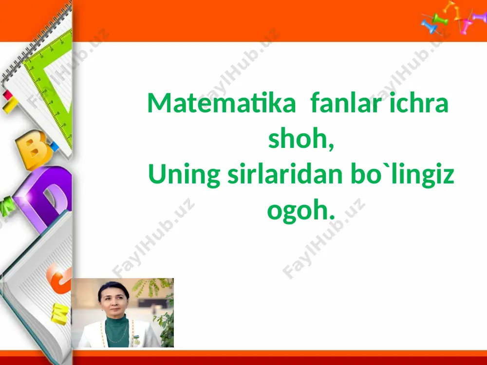 matematika 3-sinf qo`shimcha top — PPTX