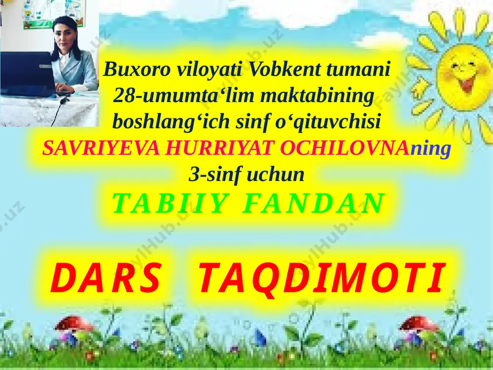 tabiiy fanlar. savriyeva 28-maktab (2) — PPTX