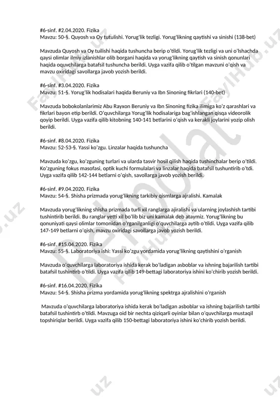 6-sinf tezis — DOCX