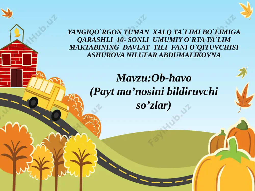 ob- havo slayd — PPT
