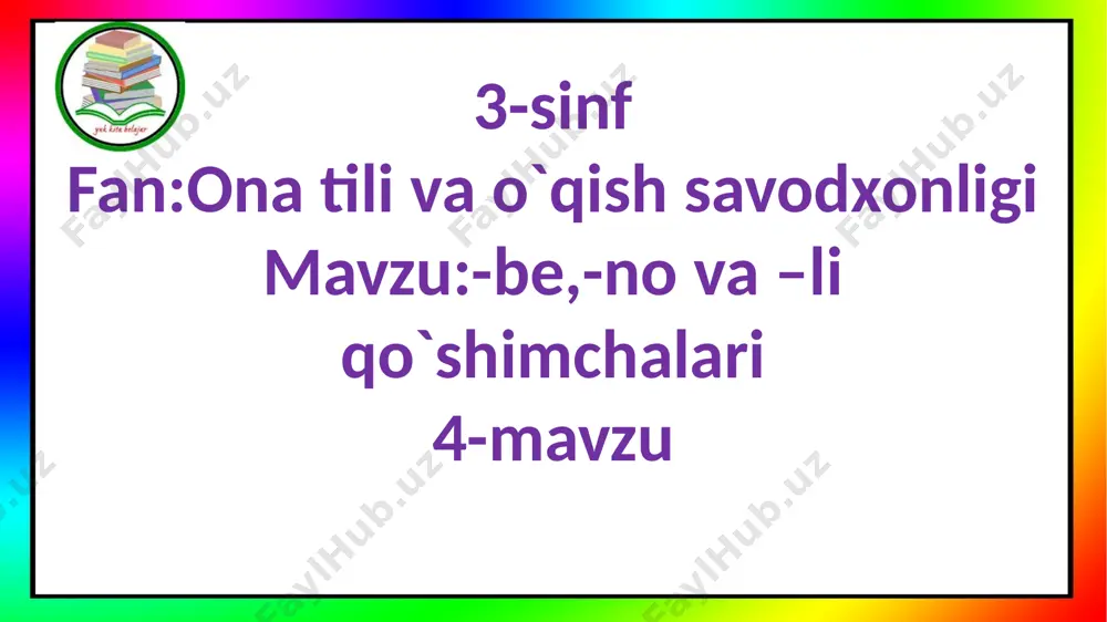 3-s.-be,-no,-li qo`shimchalari.4-m — PPTX