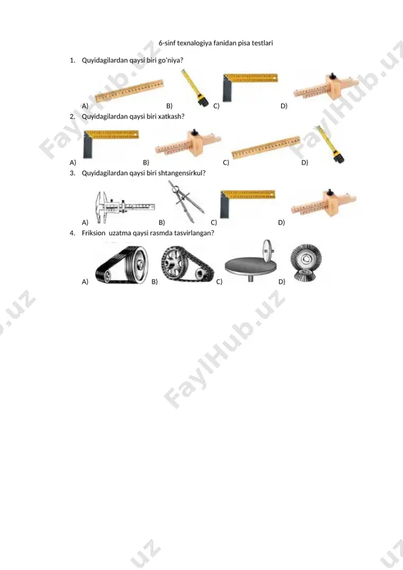 6-sinf texnalogiya — DOCX
