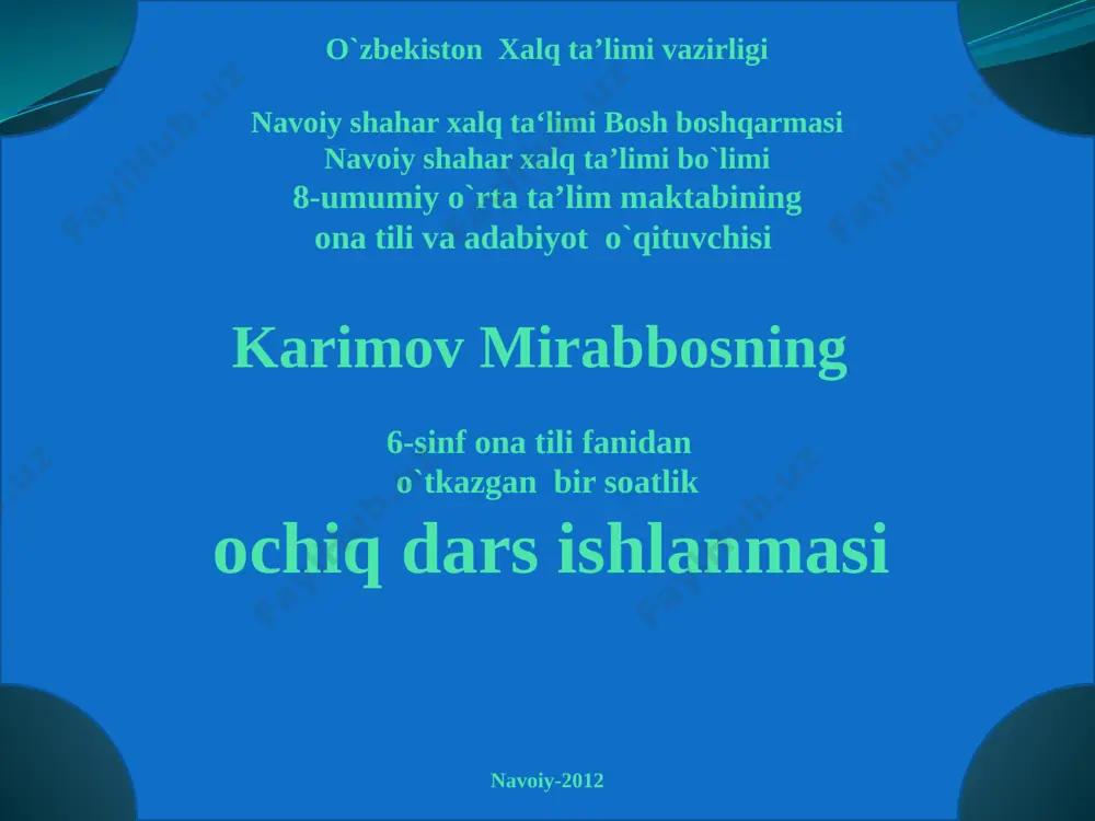 6-sinf--fe’lning--shaxs-son-shakllari — PPTX