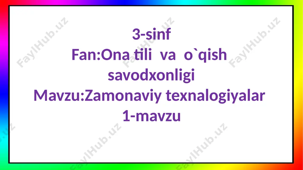 3-s.zmonaviy texnalogiyalar.1-m — PPTX