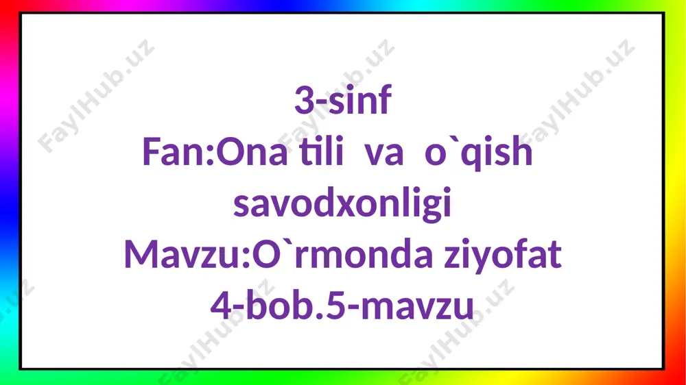 3-s.o`rmonda ziyofat.5-m — PPTX
