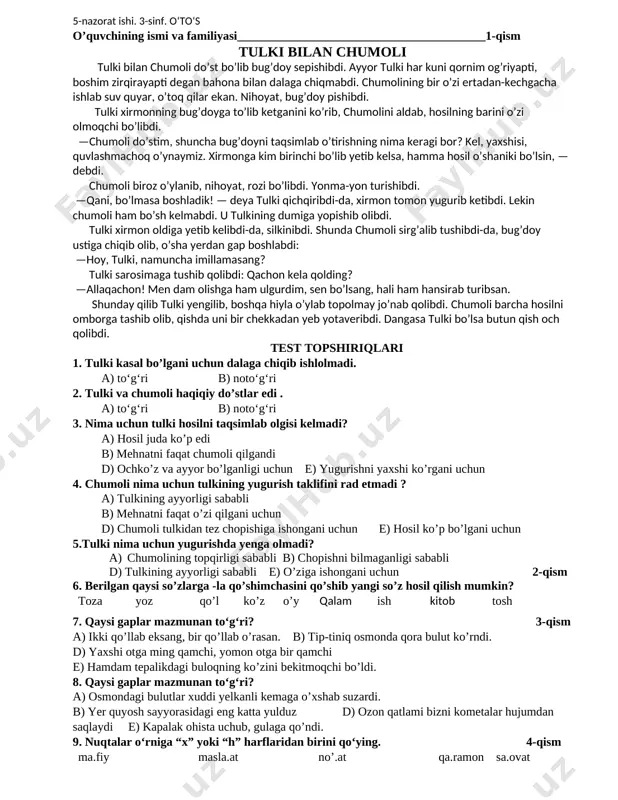 oʻtoʻs_3_5-nazorat-ishi — DOCX