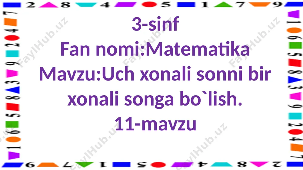 3-s.3xonalisonni 1 xonali songa bo`lish.11-m — PPTX