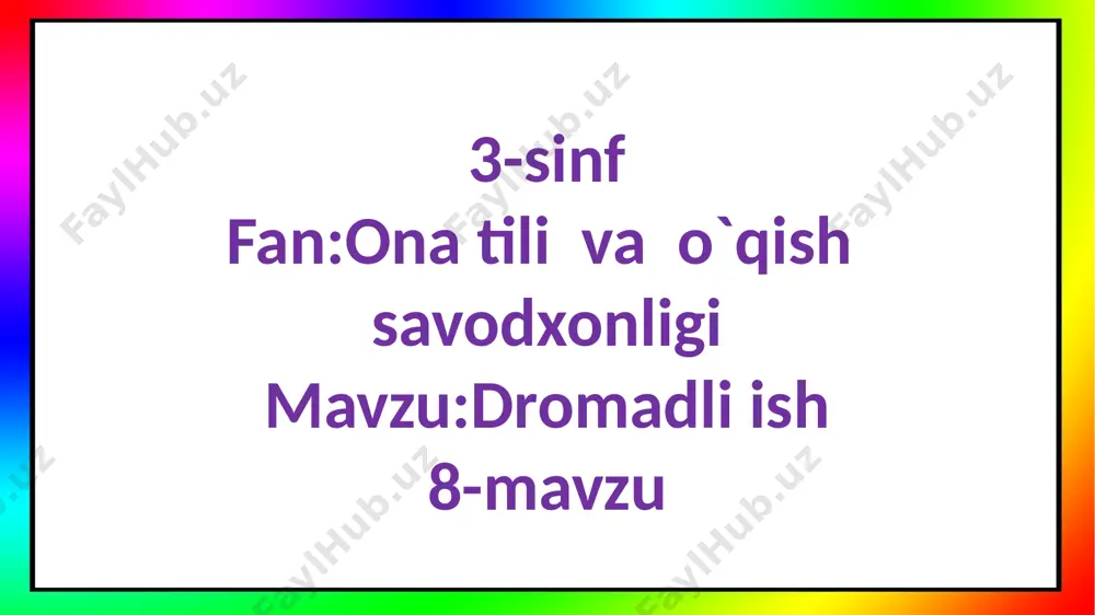 3-s.daromadli ish.8-m — PPTX