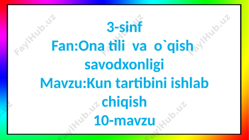 3-s.kun tartibi. — PPTX