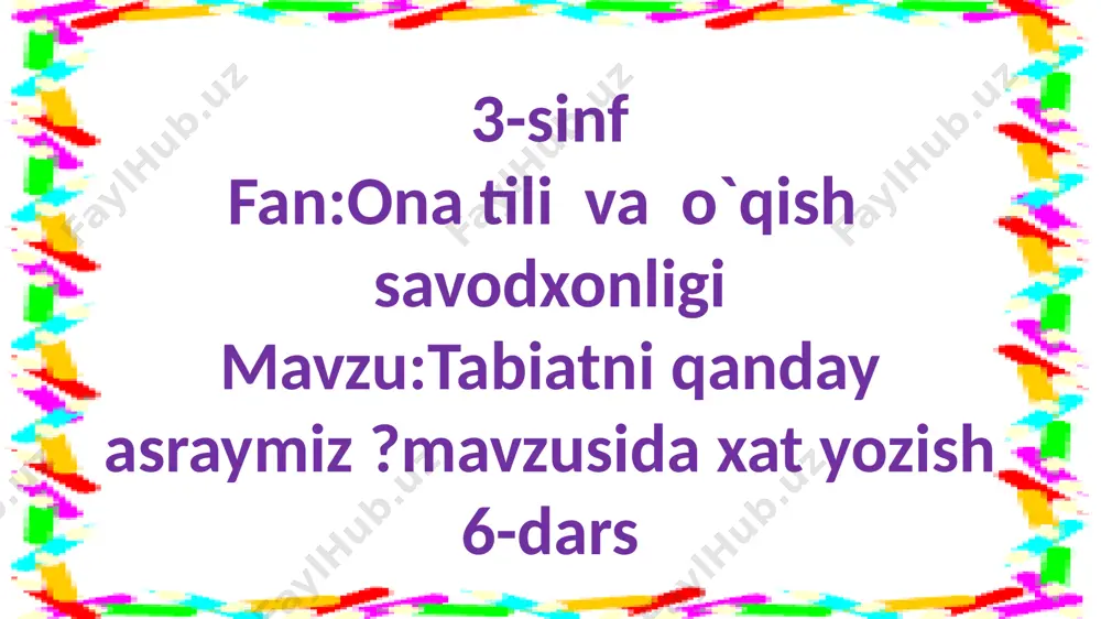 3-sinf — PPTX