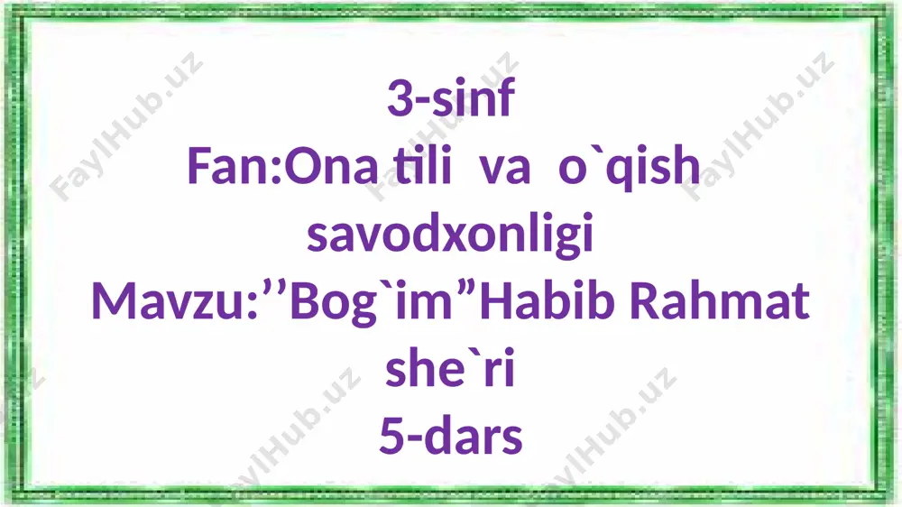3-sinf.bog`im she`ri.4-mavzu — PPTX