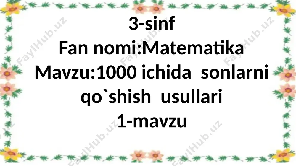 3-sinf.berilgan ma`lumotlar asosida matn yozish.6-mavzu — PPTX