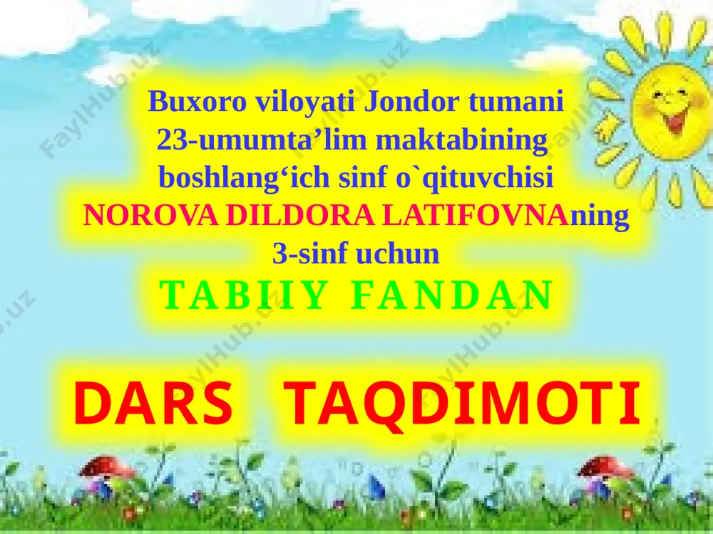 tabiiy fan. — PPTX