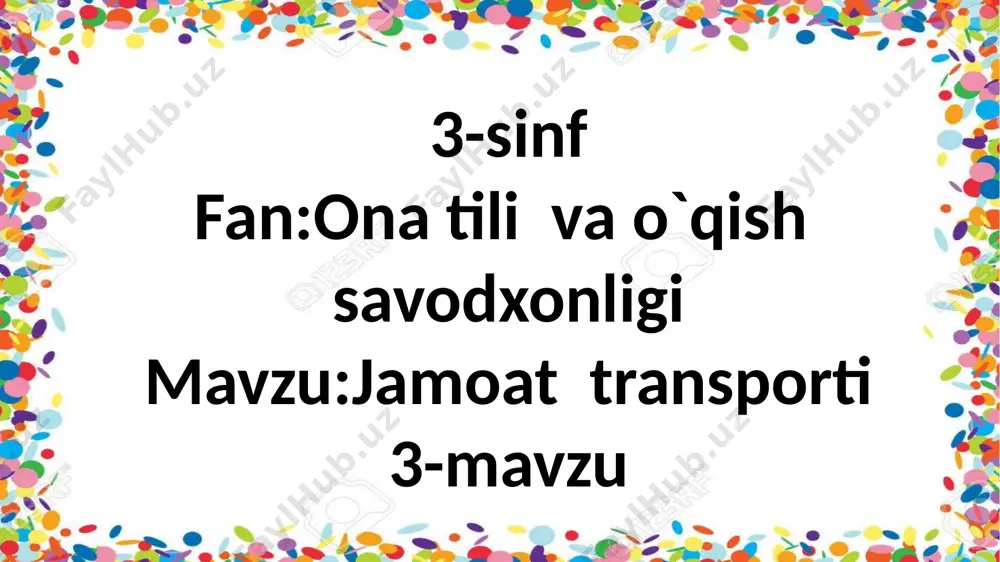 33-sinf.uch hikmat, 3- mavzu — PPTX