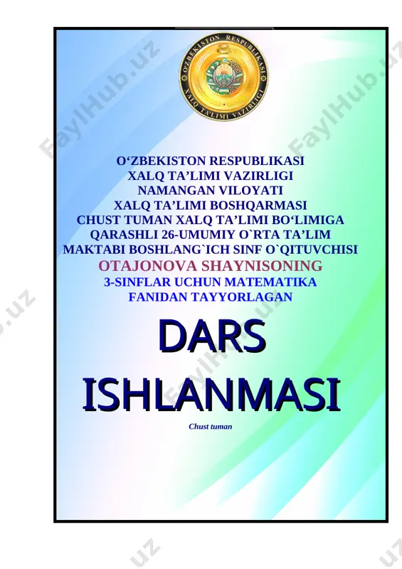3 uch xonali sonlarni raqamlash — DOC