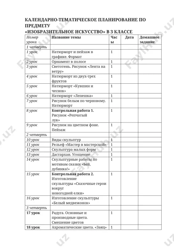 ktp po izo 3 klass — DOCX
