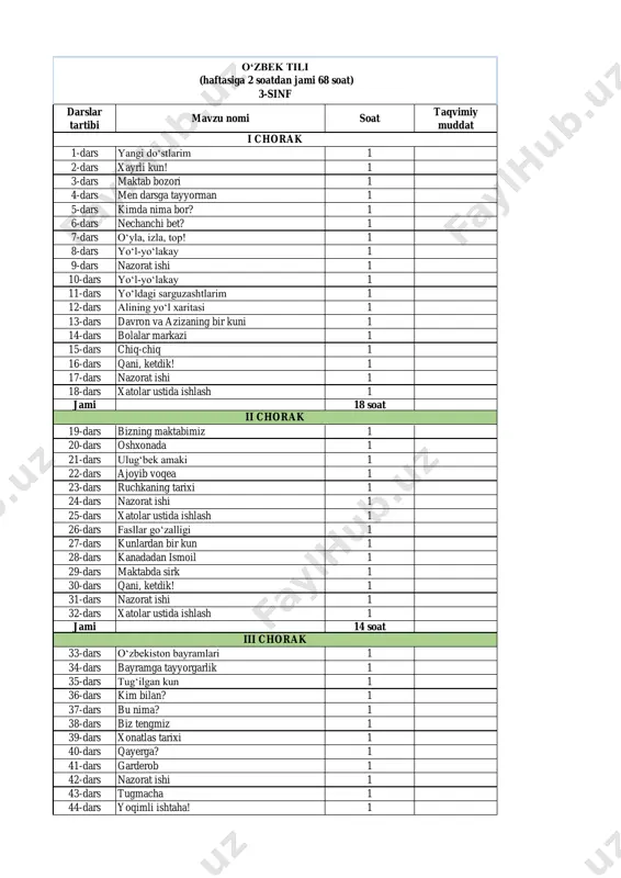 3-sinf o'zbek tili — PDF