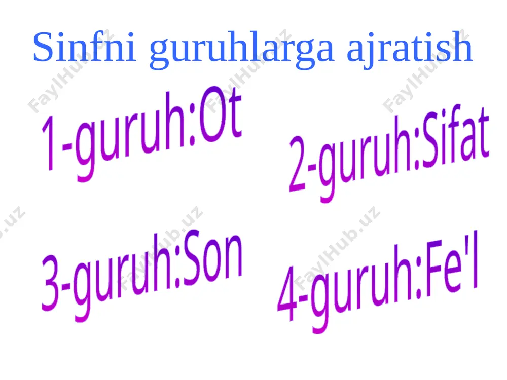 so'z turkumlari masha bilan — PPTX