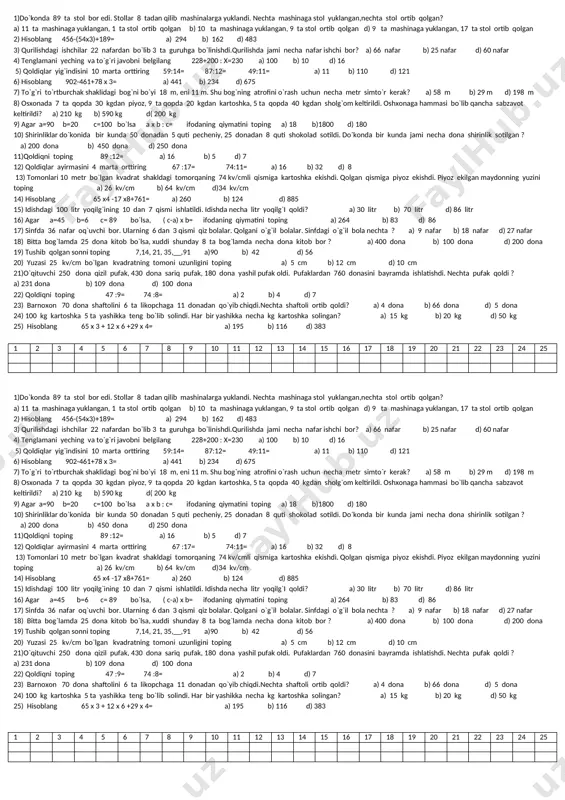 matematika test — DOCX