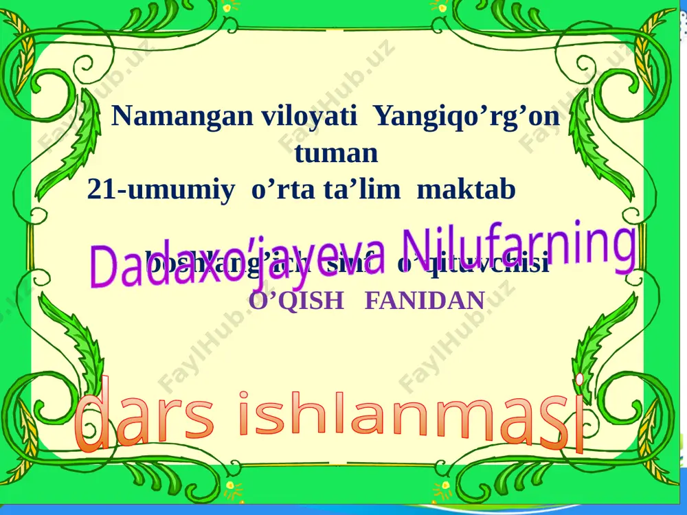 bahor keldi 3 sinff — PPTX